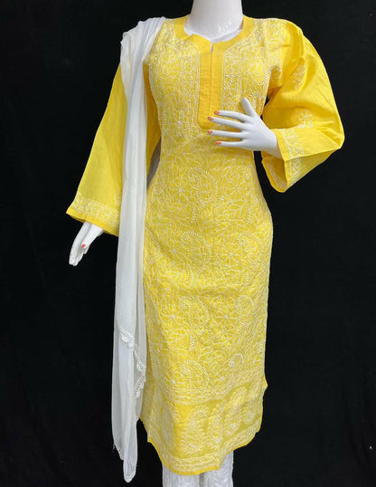 Long Kurti With Pant And Dupatta